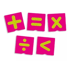 23 cartes tactiles relief tracés, nombres et signes mathématiques