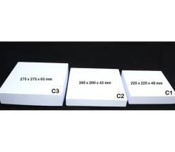 C3 Boite jeu carré 275 x 275 x 63 mm blanche Haute à personnaliser grand format