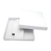 C2C Boite carré avec cale - 260 x 260 x 43 mm - blanc avec sabot intérieur