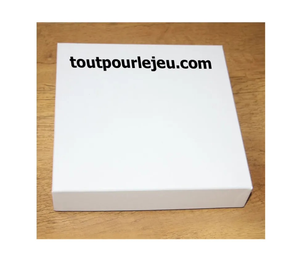 C1C Boite jeu carré avec cale 220 x 220 x 48 mm blanche à personnaliser