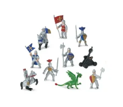 Chevaliers et dragon : 10 figurines de jeu