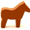 Cheval 4 pattes dodu pion marron bois 25x28x10 mm