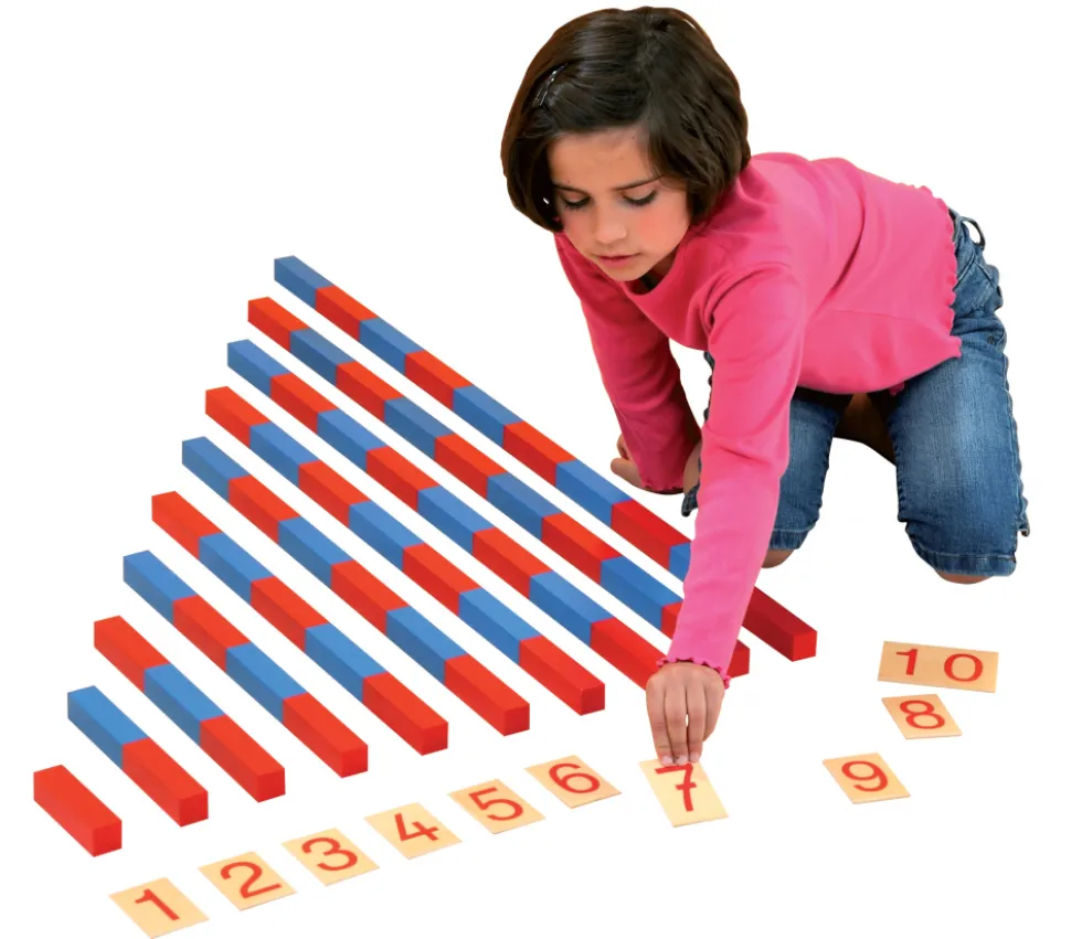 Chiffres Montessori en bois 1 à 10