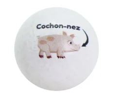 Cochonnet FUN "cochon-nez" hêtre 3 cm blanc