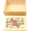 Coffret bois belote 10.5 x 7.6 x 3.4 cm avec jeu cartes sans jetons