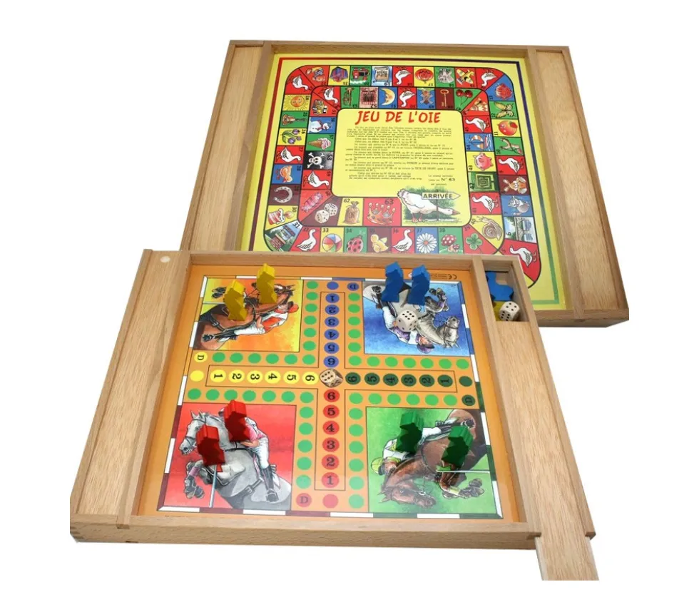 Coffret bois Dada oie petits chevaux - jeu tradition français