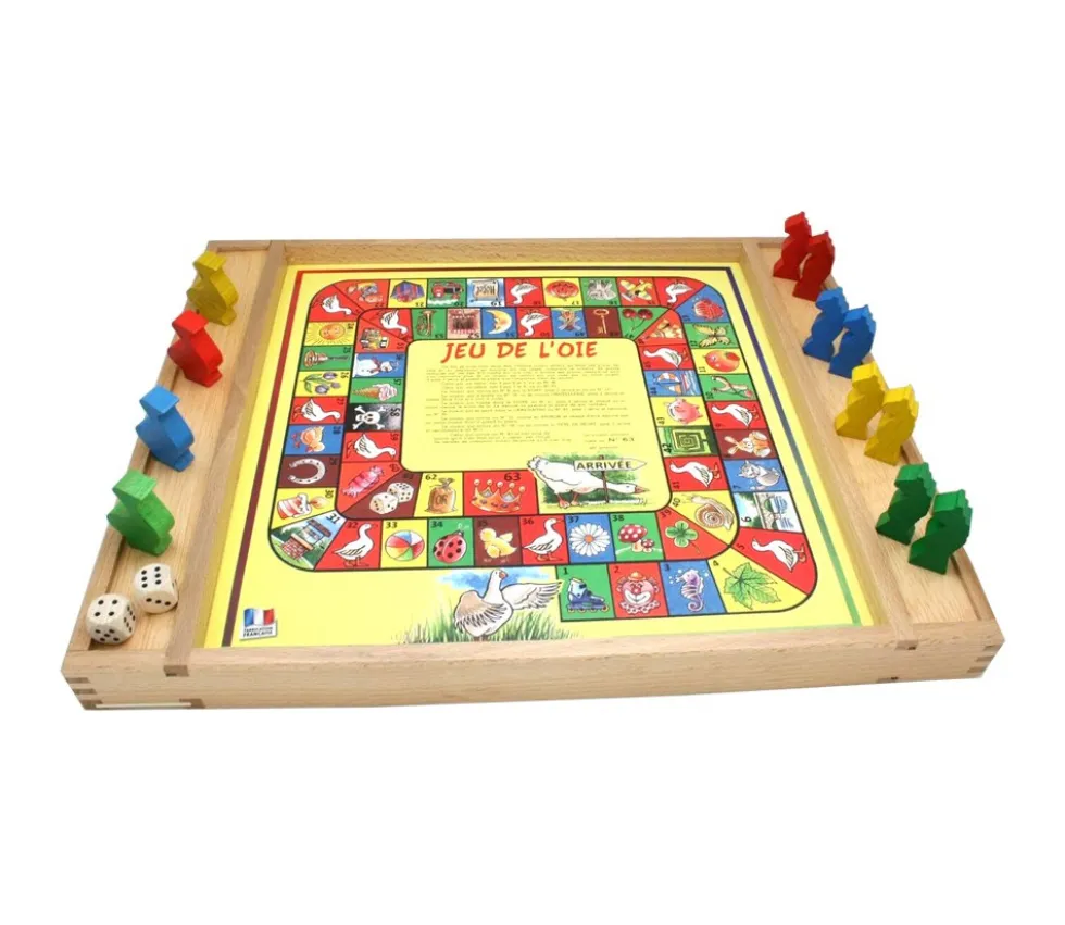 Coffret bois Dada oie petits chevaux - jeu tradition français