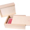Coffret bois à glissière 11 x 8 x 3.2 cm pour 54 cartes ou accessoires
