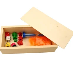 Coffret bois M glissière pour jeu cartes ou accessoires jeux 18.5 x 8.4 x 4.8 cm