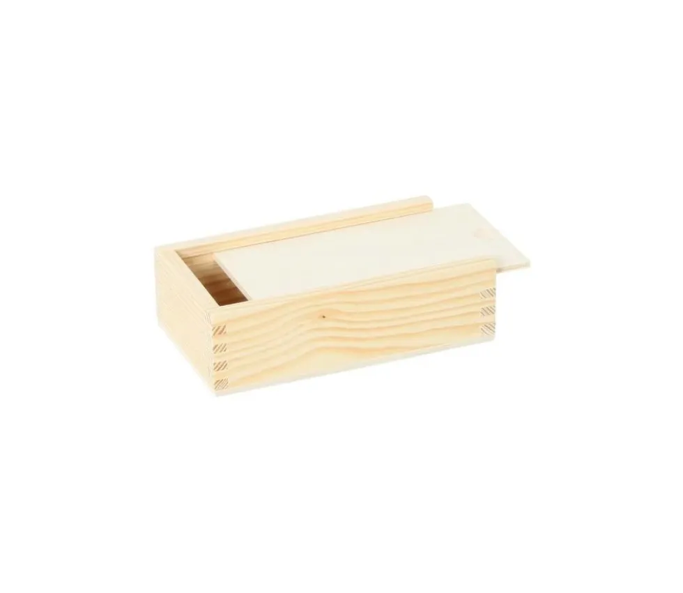 Coffret bois M glissière pour jeu cartes ou accessoires jeux 18.5 x 8.5 x 4 cm