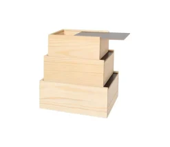 Coffret bois 17.5 x 12.4 x 7.4 cm couvercle ardoise M1
