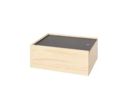 Coffret bois 22.5 x 17.5 x 9.5 cm couvercle ardoise M3
