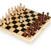 Coffret échec complet pliable 26 cm : plateau bois + 32 Pièces bois