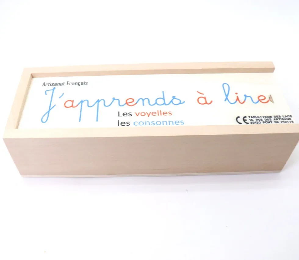 Coffret découverte des lettres en bois "J'apprends à lire" - fabrication française