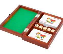 Coffret dés et cartes à jouer (mini piste intégrée)