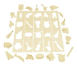 Coffret 20 Instruments de musique en bois jeu