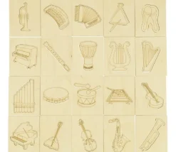 Coffret 20 Instruments de musique en bois jeu