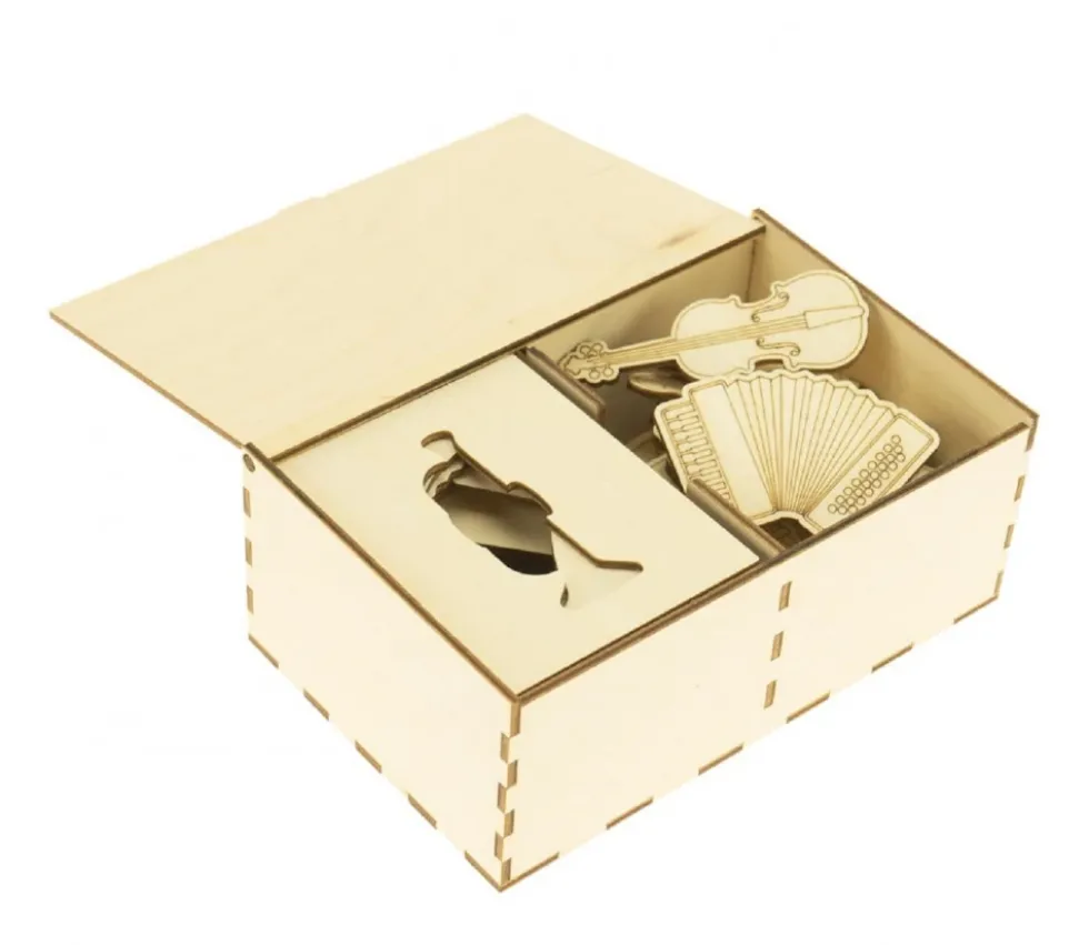 Coffret 20 Instruments de musique en bois jeu