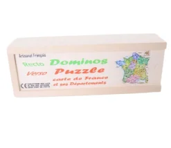 Coffret 2 jeux : dominos et carte de France en bois