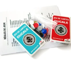 Coffret Jouez aux cartes - 2 jeux de cartes et 100 jetons - Ducale