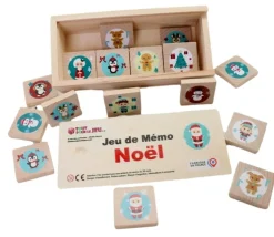 Coffret Mémo de Noël en bois - Fabrication France