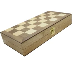 Coffret pliant échec bois marqueté 28 cm
