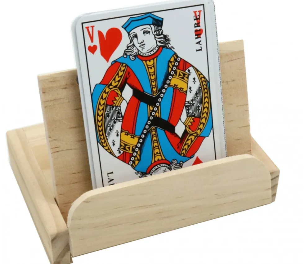 Coffret porte cartes en bois 10.5 x 7 x 2 cm