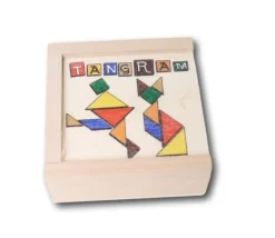 Coffret Tangram bois coloré fabrication France
