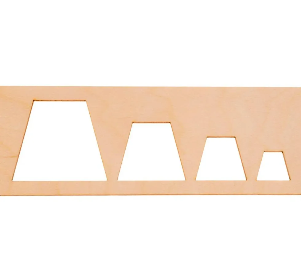 Coffret traçage formes géométriques - 8 pochoirs bois