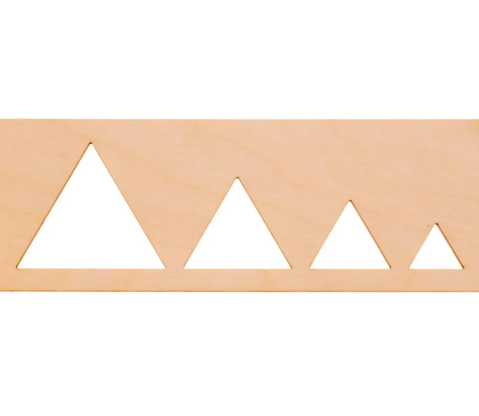 Coffret traçage formes géométriques - 8 pochoirs bois