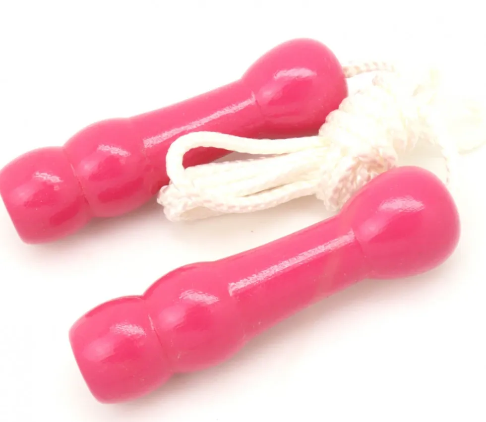 Corde à sauter en bois coloré