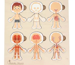 Corps humain découverte : 6 mini puzzles bois