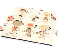 Corps humain découverte : 6 mini puzzles bois
