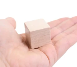 Cube bois naturel 2.5 cm. 25 x 25 x 25 mm à l'unité