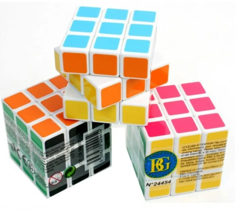 Cube 5.5 cm jeu de patience 6 faces couleurs