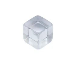 Cube 12 mm en plastique translucide transparent
