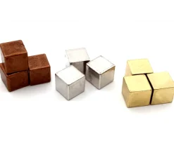 Cube métal couleur bronze 8 x 8 x 8 mm à l'unité