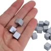 20 cubes en bois 1 cm argentés