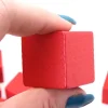 20 Cubes en bois 3 cm multicolores 4 couleurs