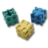 100 cubes encastrables multicolores 2 cm - bois recyclé