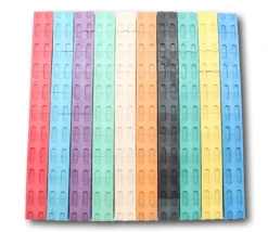 100 cubes encastrables multicolores 2 cm - bois recyclé