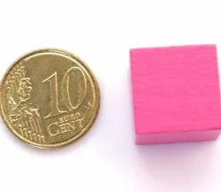 20 Cubes roses en bois de 1.6 cm