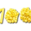 100 Cubes unités 1 cm jaunes emboitables en Re-plastique