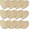 50 Cœurs en Bois à personnaliser plats 10 cm
