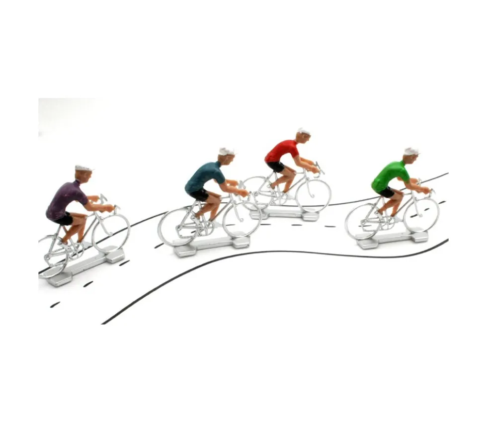 6 cyclistes vélo en plastique jouet 6 x 5 cm