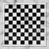 Damier tapis de jeu Dames enroulable 50x50 cm (sans les pions)