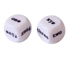 Dé anglais one to six 16 mm