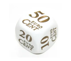 Dé avec centimes euros de 1 à 50 cent