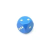 Dé bois bleu 16 mm points dorés de 1 à 6 pour jeu de société