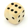 Dé bois 18 mm en buis de 1 à 6 pour jeu de société - France